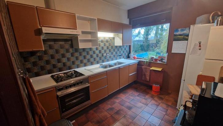 Retro Keuken uit de Jaren '70, Huis en Inrichting, Keuken | Complete keukens, Gebruikt, Enkelwandige keuken, Bruin, Kunststof