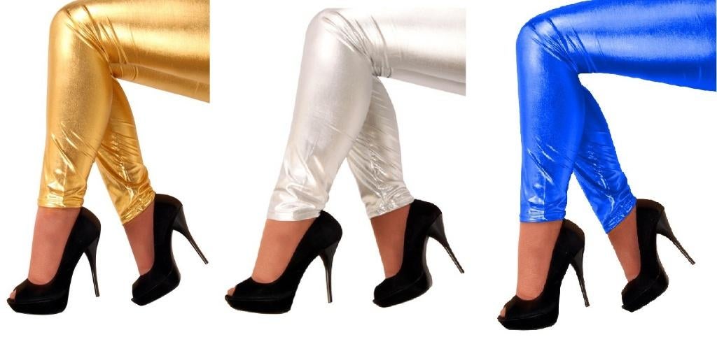 Legging metallic div kleuren van € 12,95 voor € 6,95, Ophalen of Verzenden, Nieuw, Kostuum, Carnaval