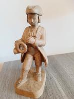 Uit hout gestoken beeld. Voorstellende een kapitein, Antiek en Kunst, Ophalen of Verzenden