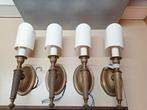 4 Laura Ashley Wandlampen Messing/Koper met Ecru Kap, Ophalen of Verzenden, Nieuw, Metaal, Klassiek