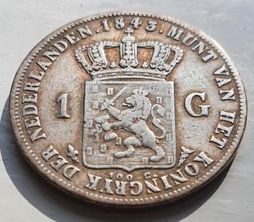 1 Gulden 1843 Willem II  beschikbaar voor biedingen