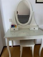 IKEA Hemnes kaptafel met Kruk, Ophalen, 50 tot 100 cm, 150 tot 200 cm, Glas