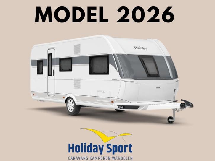 Hobby De Luxe 540 KMFE Modeljaar 2026, Caravans en Kamperen, Caravans, Bedrijf, tot en met 2, 1250 - 1500 kg, Treinzit, Hobby