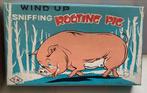 Opwindbaar tin toys 1950-60 Sniffing Rooting Pig,varken, OVP, Ophalen of Verzenden