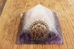 Orgonite piramide met Gouden Driehoek, Seed of Life en meer, Sieraden, Tassen en Uiterlijk, Edelstenen, Ophalen of Verzenden, Nieuw