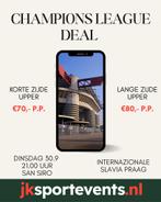 LAST MINUTE DEAL Internazionale - Slavia Praag CL, Tickets en Kaartjes, Eén persoon