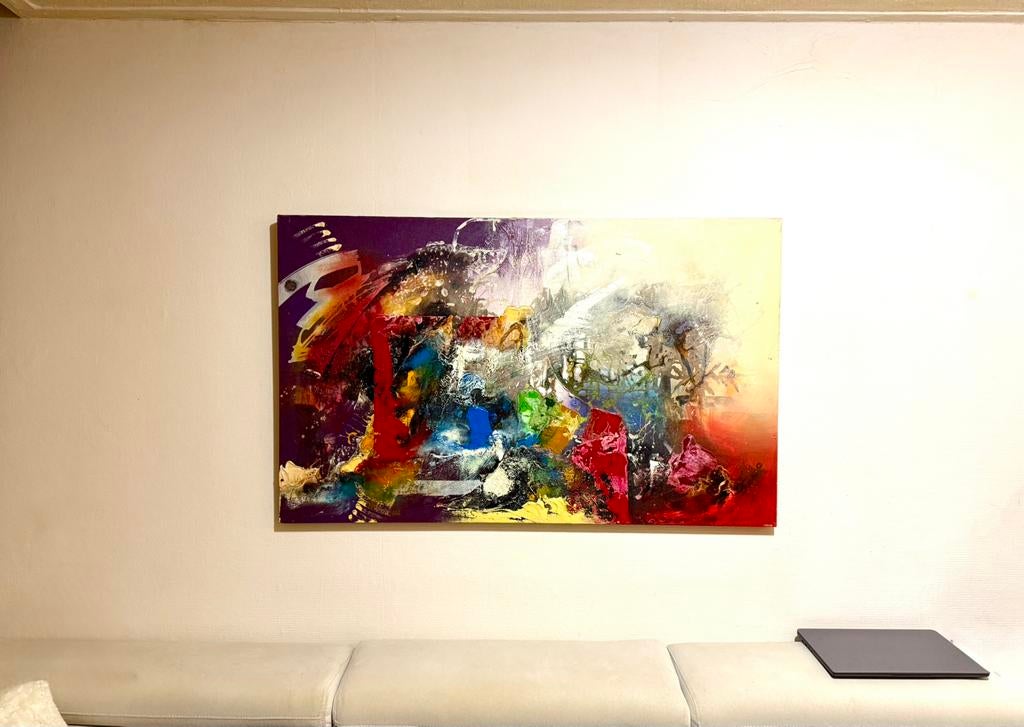 Malucu, Antiek en Kunst, Kunst | Schilderijen | Abstract, Ophalen