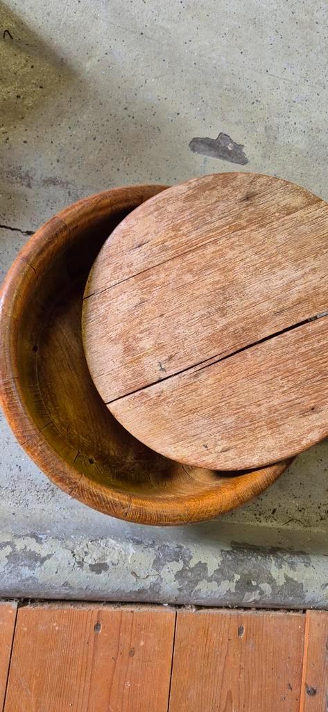 Houten kaasvorm met deksel, Antiek en Kunst, Antiek | Gereedschap en Instrumenten, Ophalen of Verzenden