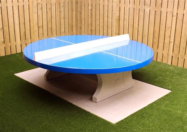 HeBlad Tafeltennistafel Beton rond Blauw, Sport en Fitness, Tafeltennis, Nieuw, Tafel Outdoor, Ophalen of Verzenden