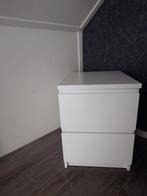 Ikea Malm Nachtkastje - Wit, Huis en Inrichting, Ophalen, Gebruikt, Minder dan 45 cm, Minder dan 55 cm