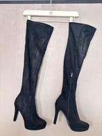 Maat 38 zwart suede, Ophalen of Verzenden, Zo goed als nieuw, Zwart, Hoge laarzen