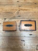 2oude brocante houten spaardoosjes, Verzamelen, Ophalen of Verzenden, Gebruikt, Overige typen