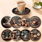 Koffie coasters onderzetters - set van 8, Keramiek, Nieuw, Merkloos, Ophalen of Verzenden