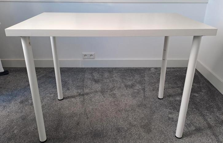 Wit bureau 100x60, demontabel, Huis en Inrichting, Tafels | Eettafels, Gebruikt, 50 tot 100 cm, Rechthoekig, Ophalen