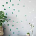 Wall art muursticker set stippen Ombre Groen 50 stuks, Nieuw, Ophalen of Verzenden