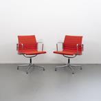 20 Vitra Eames Ea107 Rood Hopsak Chroom, Huis en Inrichting, Stoelen, Niet ingevuld, Niet ingevuld, Zo goed als nieuw, Metaal