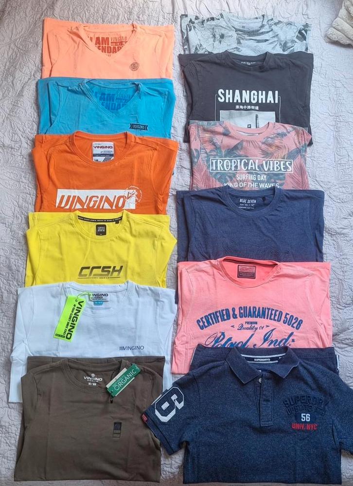 Shirts maat 164 oa vingino superdry, Kinderen en Baby's, Kinderkleding | Maat 164, Jongen, Shirt of Longsleeve, Ophalen