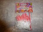 NIEUW 200 wit met rose/witte loom bandjes 5zakjes voor 10,00, Ophalen of Verzenden, Nieuw, Knutselen