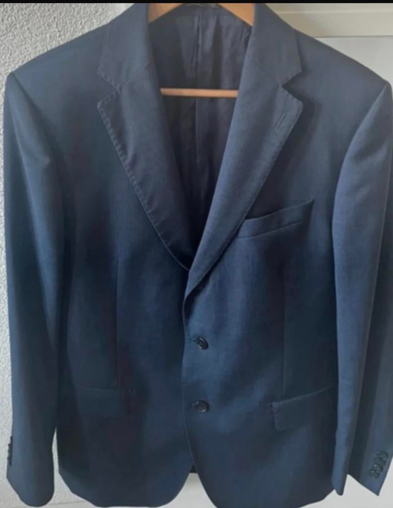 Donkerblauw Society Club pak, maat 25, Kleding | Heren, Kostuums en Colberts, Ophalen of Verzenden, Gedragen, Overige maten, Blauw