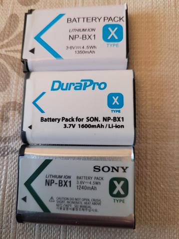 3x NP-BX1 Batterijen + Lader (Sony Compatibel) beschikbaar voor biedingen