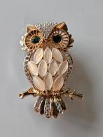 Nieuwe Uil Broche, Overige materialen, 4 tot 7 cm, Met edelsteen, Nieuw