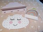 Kapstokje, wolkje regenboog met plankje, Ophalen, Zo goed als nieuw, Wanddecoratie