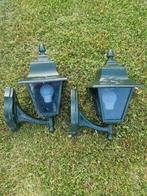 2x buitenlamp groen, Ophalen, Gebruikt, Wandlamp