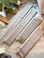 Set van 4 taupe jaloezieën 50mm lamellen, Huis en Inrichting, Ophalen, Gebruikt, Bruin, 200 cm of meer