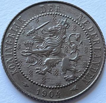 Schitterende 2,5 cent 1904 beschikbaar voor biedingen