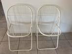 2 Ikea klapstoelen jaren 80, Huis en Inrichting, Stoelen, Ophalen, Gebruikt, Twee, Wit