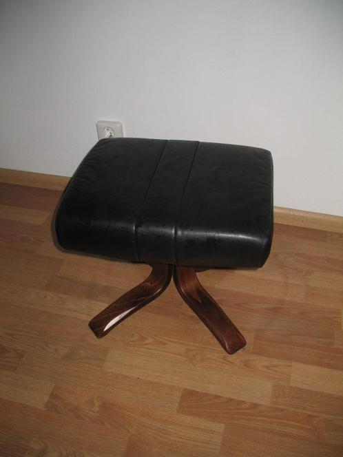 Leren Voetenbankje Hocker Puur Vintage, Huis en Inrichting, Banken | Voetenbanken en Poefen, Minder dan 50 cm, Rechthoekig, Hout