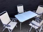 4 CREME KAMPEERSTOELEN VIDO MONDO + BARDANI KAMPEERTAFEL !!!, Ophalen, Gebruikt