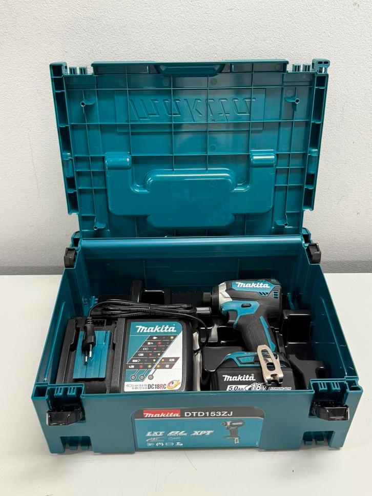 Makita DTD153ZJ Slagschroevendraaier Brushless **Z.G.A.N.**, Doe-het-zelf en Verbouw, Gereedschap | Boormachines, Zo goed als nieuw