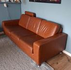 leren bank bruin, Ophalen, Gebruikt, 150 tot 200 cm, Driepersoons