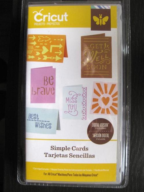 Cricut cartridge Simple cards **nieuw**, Hobby en Vrije tijd, Scrapbooking, Nieuw, Cartridge, Cricut, Ophalen of Verzenden