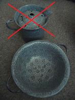 Ouderwetse vergiet, Antiek en Kunst, Antiek | Emaille