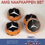 Mercedes AMG NAAFDOPPEN WIELDOPPEN SET ORANJE Naafkappen Wie, Nieuw, Ophalen of Verzenden