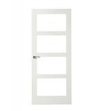 Moderne witte binnendeur stomp en opdek met glas, Doe-het-zelf en Verbouw, Deuren en Horren, Niet ingevuld, 80 tot 100 cm, Binnendeur