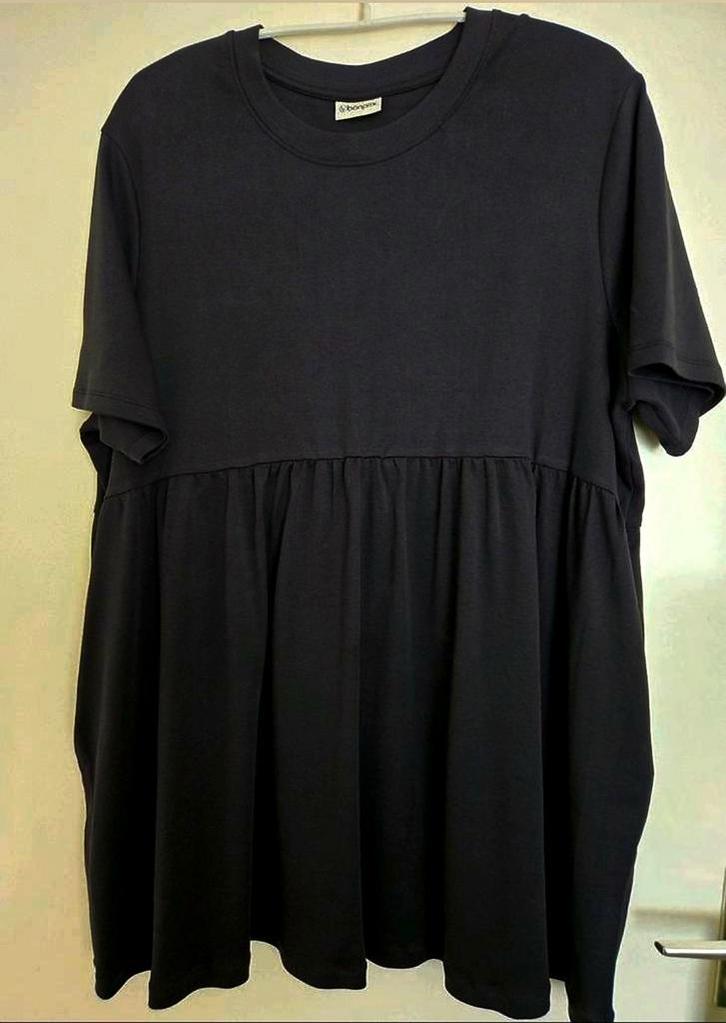 54/56 nieuw tuniek tricot zwart oto 74cm heup 100cm bpc, Kleding | Dames, Grote Maten, Nieuw, Blouse of Tuniek, Zwart, Verzenden
