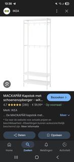 IKEA MACKAPÄR Kapstok met schoenenopberger/ kledingrek, Ophalen, Zo goed als nieuw, Metaal, Staande kapstok
