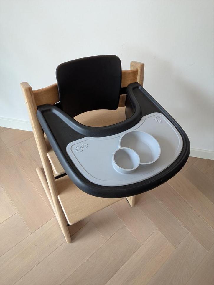 Stokke Tripp Trapp - Blank Eiken Meegroeistoel, Kinderen en Baby's, Kinderstoelen, Zo goed als nieuw, Meegroeistoel, Aanschuifbaar