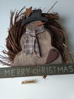 Appletree kerstkrans, deurkrans Merry Christmas sneeuwman, Diversen, Kerst, Ophalen of Verzenden, Gebruikt