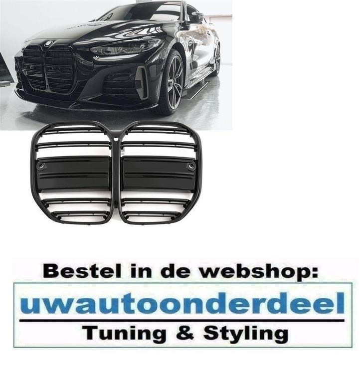 CS Grill Glans Zwart M4 Look Voor Bmw 4 Serie G22 Coupe G23, Auto diversen, Tuning en Styling, Verzenden