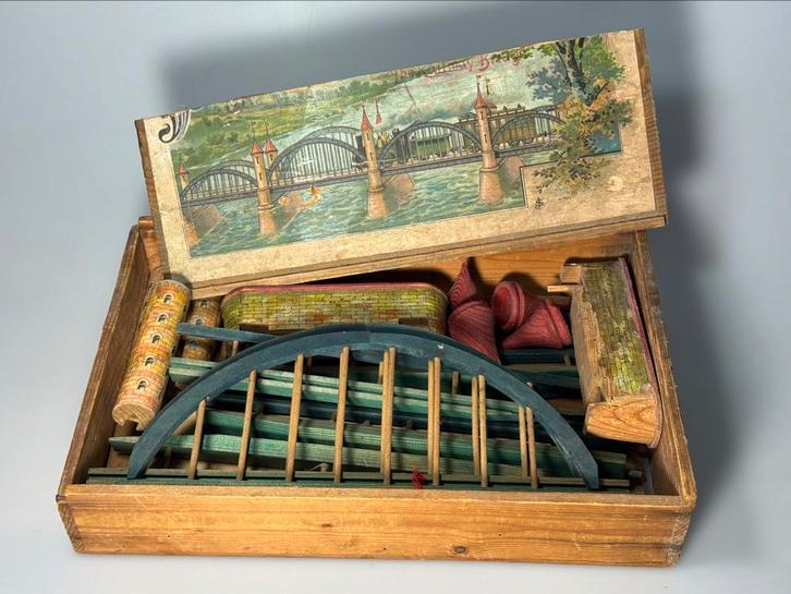 Prachtige houten spoor 0 brug, Antiek en Kunst, Antiek | Speelgoed, Ophalen of Verzenden