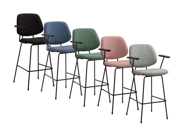 Barkruk Barstoel Eva - huiselijke sfeer op uw kantoor, Huis en Inrichting, Barkrukken, Nieuw, 60 tot 90 cm, Kunststof, Leer, Metaal