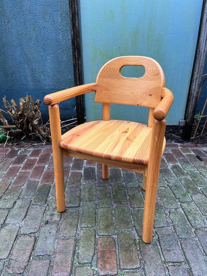 Hirtshals Savvaerk Rainer Daumiller stoel Brutalist Art Brut, Huis en Inrichting, Stoelen, Zo goed als nieuw, Eén, Hout, Bruin