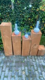 5 massief houten zuilen palen douglas red cedder, Ophalen, Zo goed als nieuw, Minder dan 180 cm, Palen