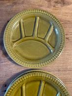 Vintage fondue borden groen Made in Italy, Verzamelen, Retro, Ophalen of Verzenden, Huis en Inrichting