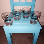 Scotch Whisky Karaf en 4 glazen met meerdere labels, Ophalen, Gebruikt, Overige typen