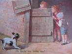 Antieke Kaart / Fialkowska - Kinderen met Hond, Verzamelen, Ansichtkaarten | Themakaarten, Verzenden, Voor 1920, Ongelopen, Kinderen